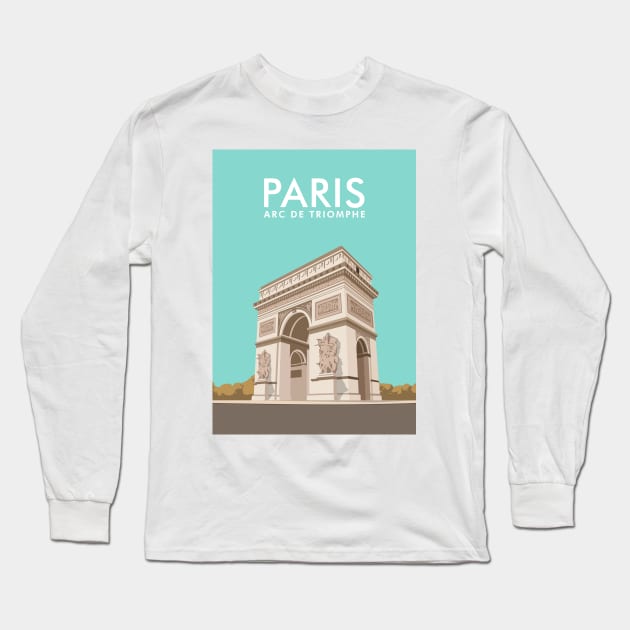 The Arc de triomphe paris france Long Sleeve T-Shirt by creative.z